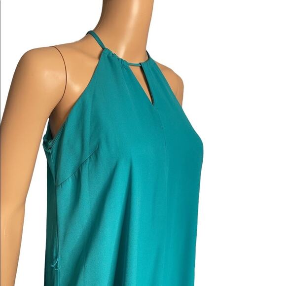 Mossimo Turquoise Halter Dress Womens Size S Petite Blue Sexy Elegant Classy - Picture 4 of 5